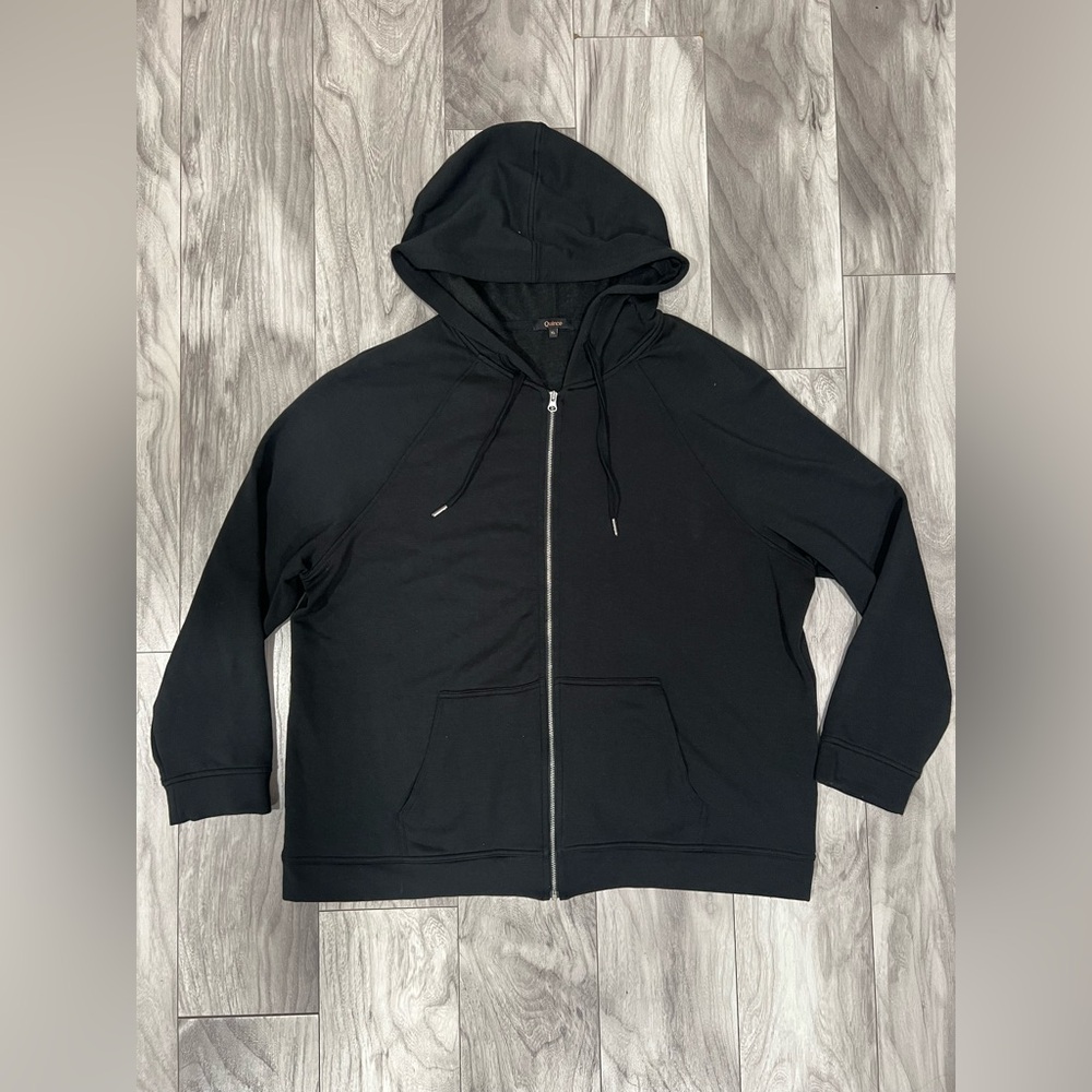 Quince Black Women's Hoodie Sweater